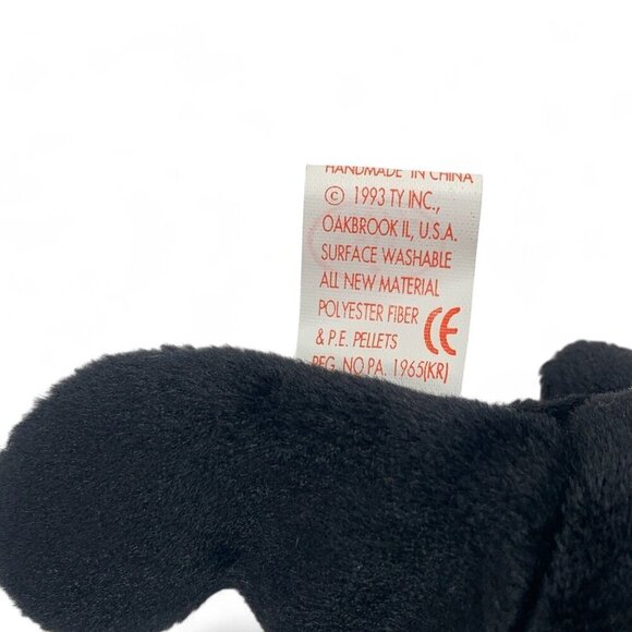 TY Beanie Babies "Blackie" The Black Bear 8" Plush Toy Collectible 1993 NWT - Picture 6 of 6
